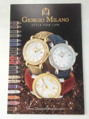 Giorgio Milano Watches, a Style for Life.  www.popular-gems.com