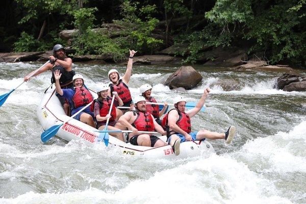 Rafting on middle Ocoee River with Joe as our guide.