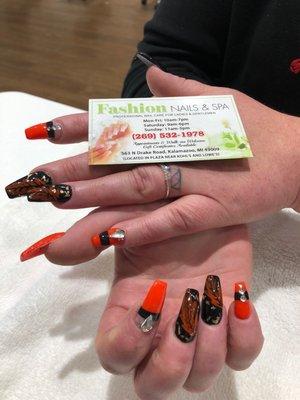 Fall nails full set