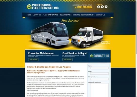 Fleet Services website