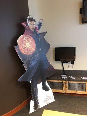 Hanging out with Dr Strange until I get called back!