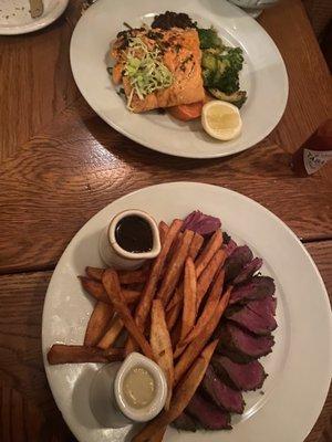 Steak & salmon