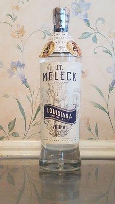 J.T. Meleck fine Branch, South Louisiana Handcrafted Distilled Rice Vodka.  You must try this amazing vodka.