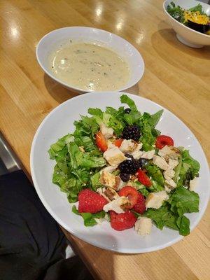 Nuts About Berries and potato soup