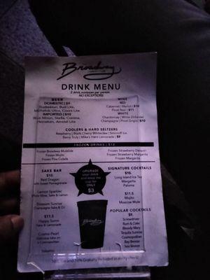 Ridiculous Drink Menu at Broadway Comedy Club