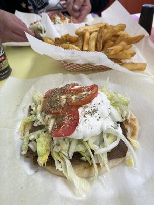 Gyro and fries.