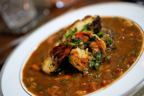 New Orleans Seafood Gumbo w/Tiger Shrimp and Chilean Sea Bass WOW!!!