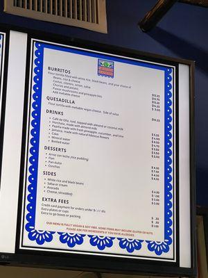 Food Menu as of 9/2/2023