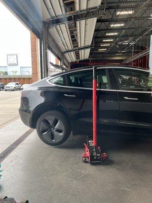 You can watch your car getting serviced from the lobby window into the garage if it's in this spot!