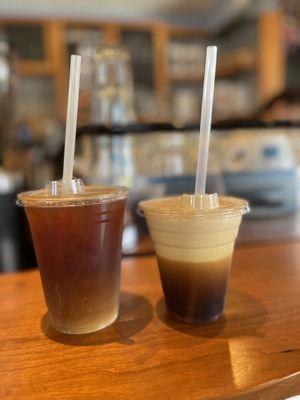 Café Del Sol Cold Brew with a splash of milk. And Nitro Cold Brew