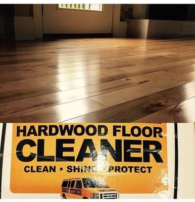 Photo sent in! Our hardwood floor cleaner was purchased and used to maintain new hardwood floors! Call today for your bottle!