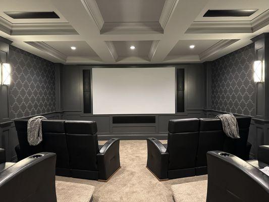 Beautiful custom theater designed and installed by Envision Automation