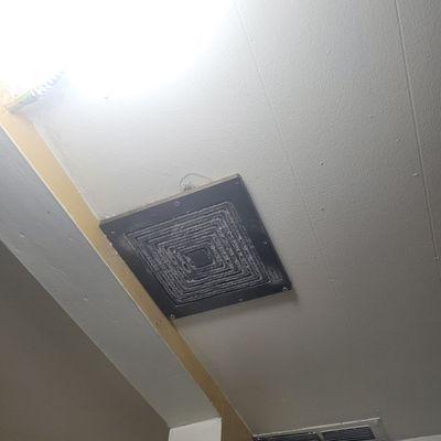 Vent in women's bathroom, don't think they have ever cleaned it.