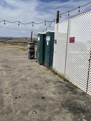 Porta potty's for restrooms