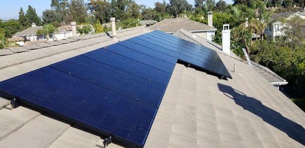 American solar panels on a house in Ventura