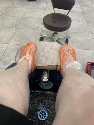 Paraffin wax with the volcano pedi