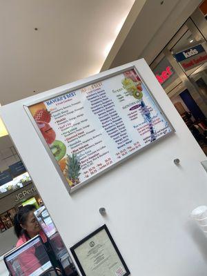 Smoothie Menu