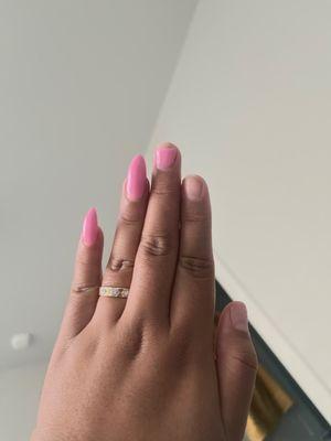 Dip oval shaped nails