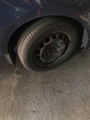 Car wheel without cover