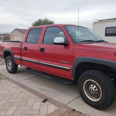 truck with crap tires