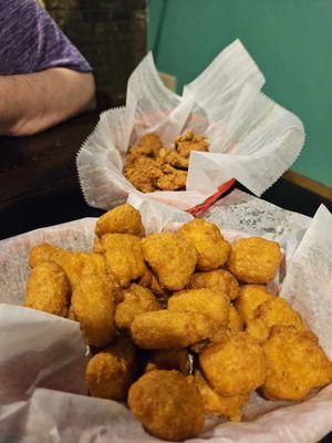 corn nuggets and gator tail