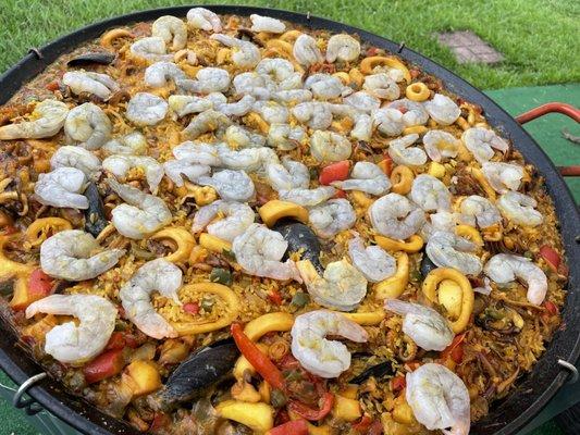 Paella en proceso