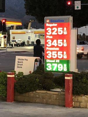 Gas price signage