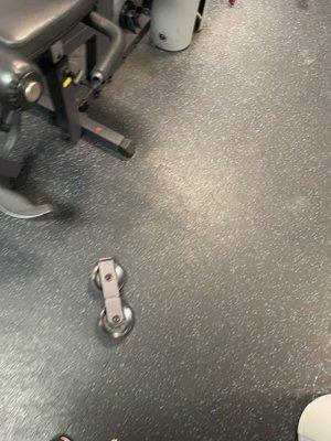 Broken gym equipment