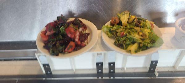 Beet salad and ceaser salad