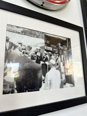 President Eisenhower in front of LaHa's!