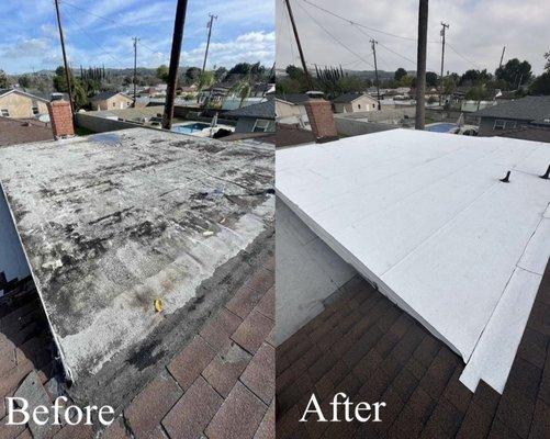 New roof before & after