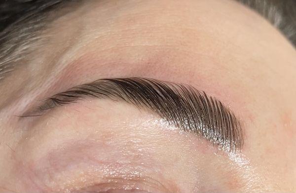 Eyebrow lamination and tint