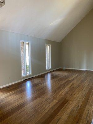 Bamboo flooring in a Lake home.