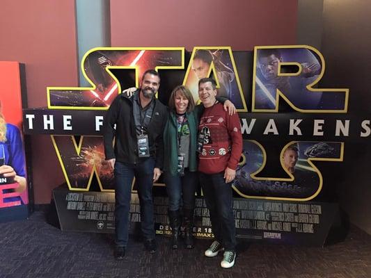 Todd, Tara & Matt at our Client Appreciation viewing of Star Wars The Force Awakens!