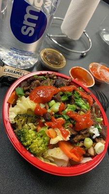 Ultimate Bowl  (beef+chicken) w/ Veggies