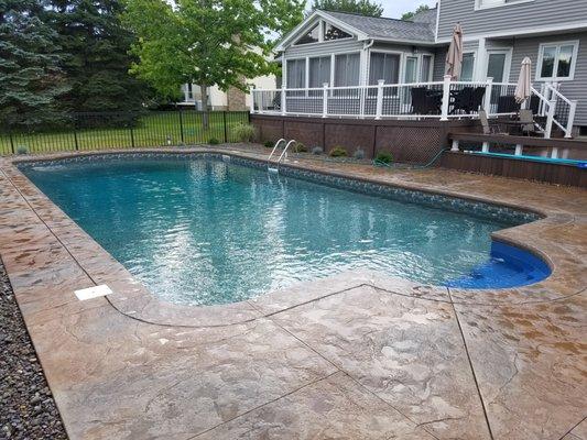 Inground pool installed by Blue Wave Pool & Spa