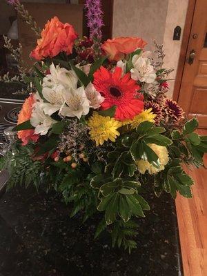 One of many lovely arrangements, and this is after several days.