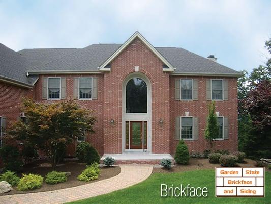 Garden State Brickface and Siding creates the look of real brick in a variety of shapes and colors with our elegant Brickface option.