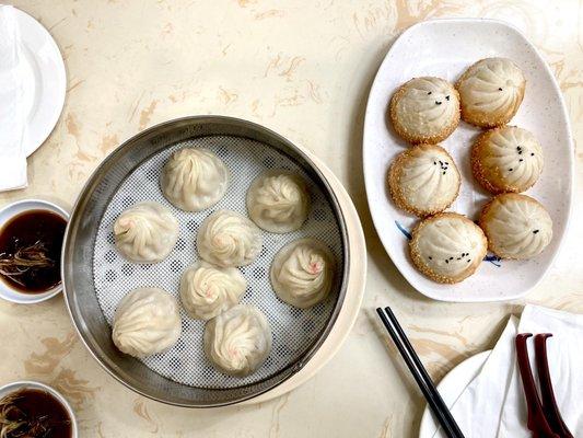 8. Xiao Long Bao and 10. Pork Sheng Jian Bao