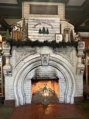 Lobby fireplace