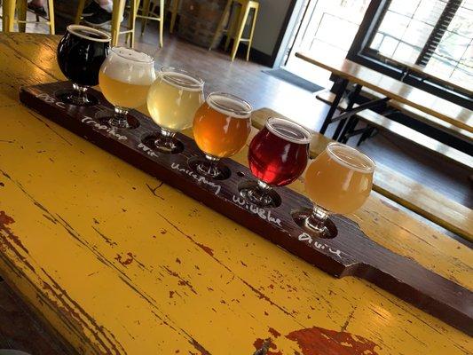 Six flight sampler