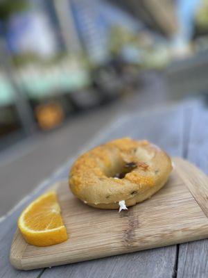 Jalapeño cheese bagel