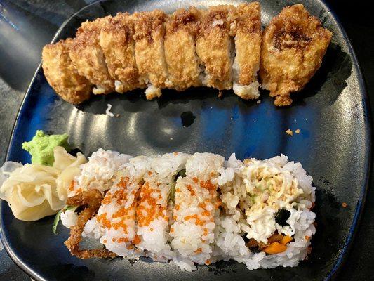 Crunch California Roll (top) & Spider Roll (bottom)