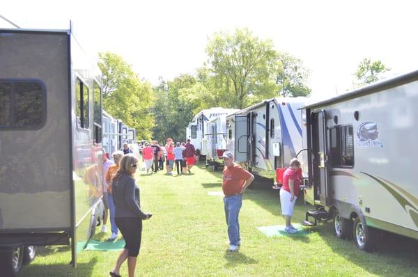 Viewing the campers at Camper's Fair.