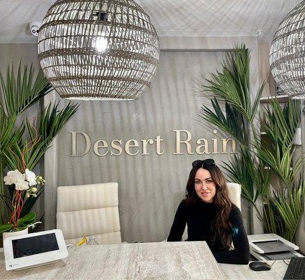 Beautiful Nicole, the owner of Desert Rain