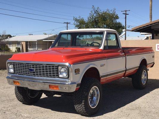 Sam Harrison's restored 72 Chevy 4x4 3/4ton /454ci