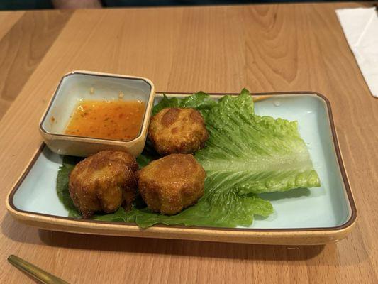 Fried chicken dumpling.