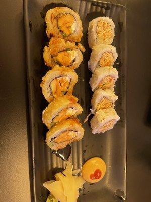 JB J&B Tempura Roll & Spicy Krab Roll mini rolls