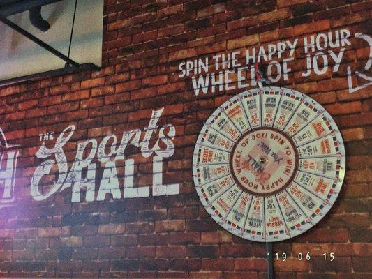 Sports bar in Blackstone complete with a wheel of Joy