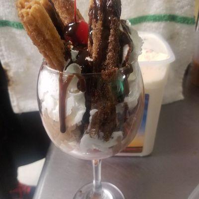 Churros and icecream